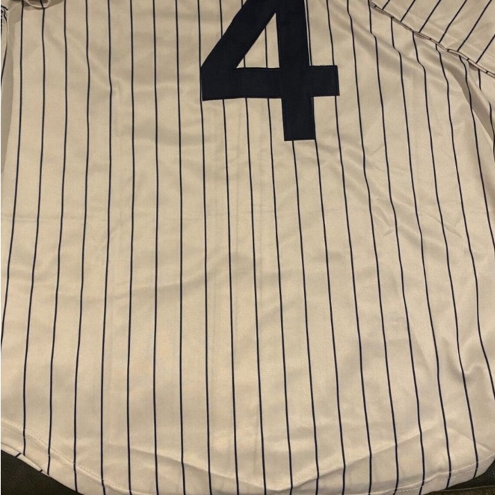 New York Yankees Lou Gehrig 1939 Home Baseball Jersey MLB Murderers Row NWT - Picture 6 of 6
